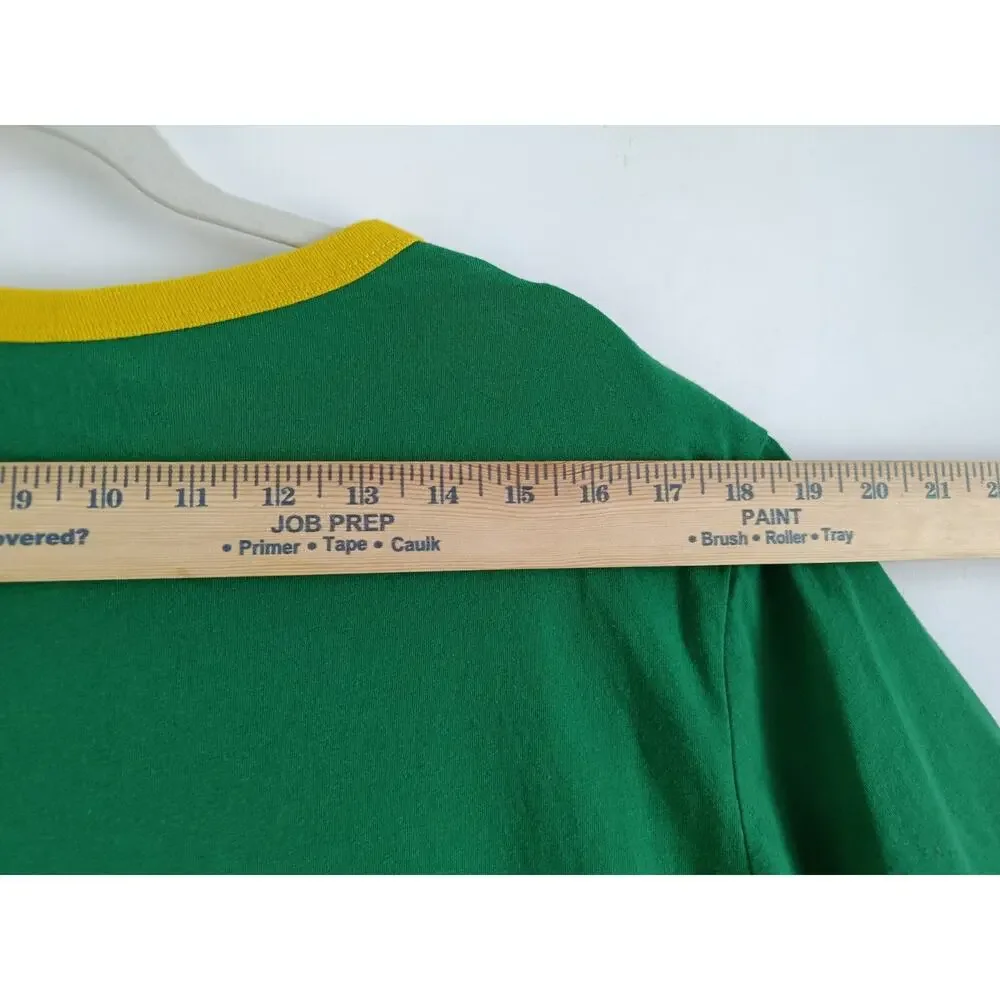 Stranger Things Camp Know Where T-Shirt Unisex, Size XL Green And Yellow